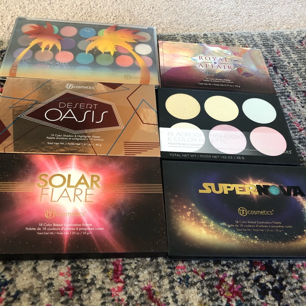 BH Cosmetics 6 Eyeshadow and Highlighter Palettes
